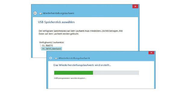 Reparaturdatenträger erstellen