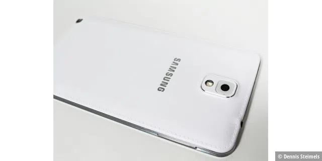 Das Samsung Galaxy Note 3 kommt in schicker Lederoptik.