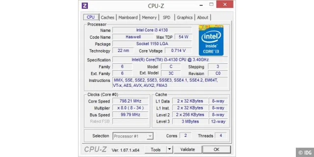 Haswell-CPU im Aldi-PC.