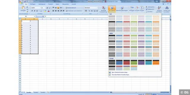 Excel-Tabelle erstellen