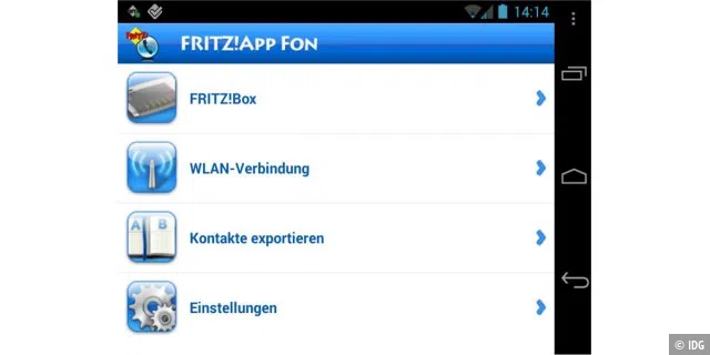 Mit der App „FritzApp Fon“ können Sie im WLAN-Bereich des Routers mit dem Smartphone (Android und iOS) über das Festnetz telefonieren.