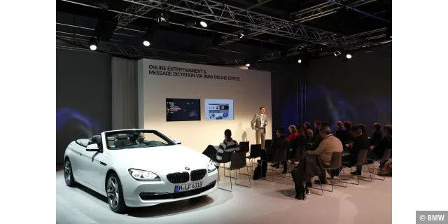 BMW bei der Vorstellung von Online-Entertainment am 3.6.