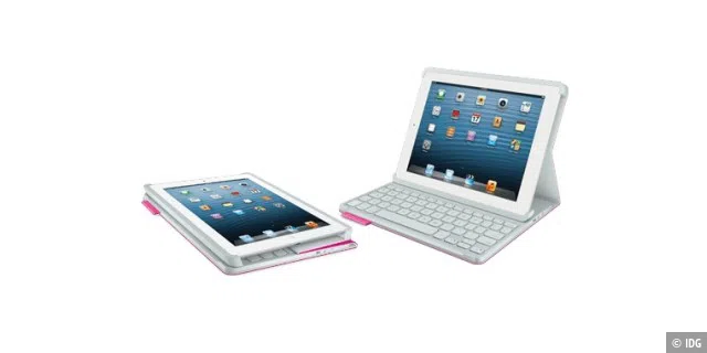 Logitechs Folio Tastatur für das iPad Air verbindet sich per Bluetooth.