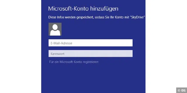 Die Anmeldung erfolgt mit ihren Microsoft-Zugangsdaten – auch ihre bisherige Windows-Live-Kennung funktioniert.