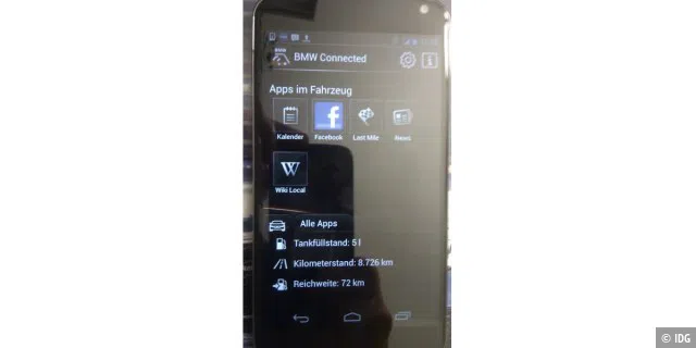 Die BMW Connected-App auf unserem Nexus 4
