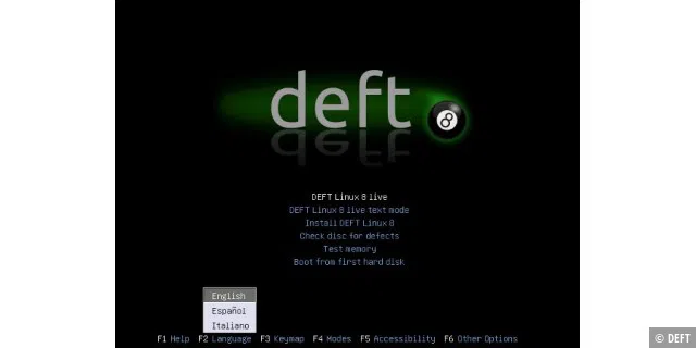 DEFT steht kurz für „Digital Evidence & Forensic Toolkit“ und ist ein Live-System auf Ubunu-Basis.