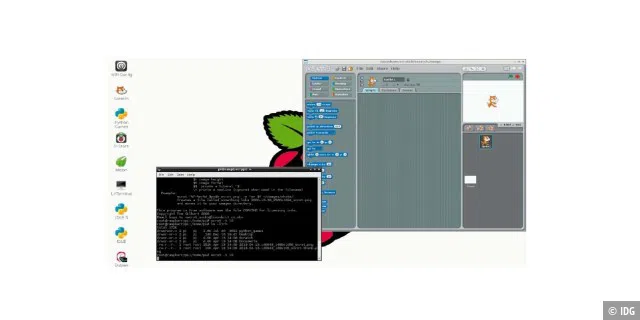 Die offizielle Raspbian-Distribution der Raspberry Pi Foundation: Sie basiert auf Debian Wheezy, nutzt LXDE als Desktop und enthält eine umfangreiche Software-Ausstattung.