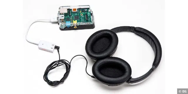 Analog-Digital-Wandler per USB anschließen: Wer Mini-PCs ein gutes analoges Audiosignal für Kopfhörer oder Aktivboxen entlocken will, braucht eine USBSoundkarte.