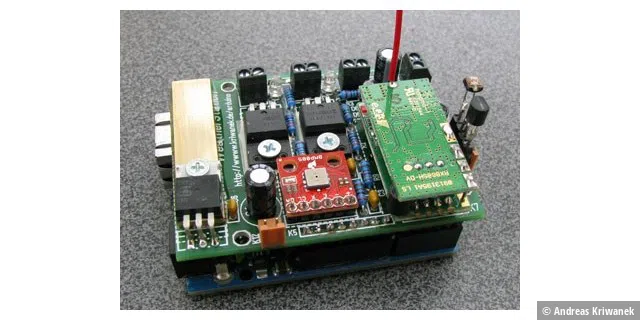 Arduino-Ethernet mit selbst entwickeltem Wetter-Shield und FS20-Empfangsmodul