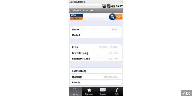AutoScout24 to go. Für Android
