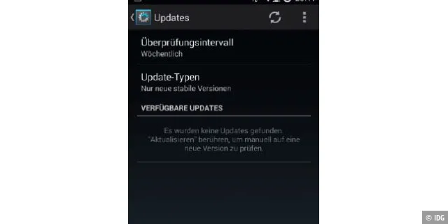 Cyanogenmod erlaubt das automatisierte Einspielen von Updates in einem fest vorgegebenen Turnus.
