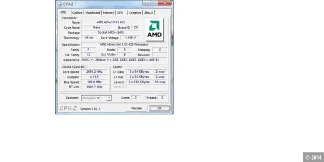 Solide Rechenleistung: Dreikern-CPU AMD Athlon II X3 425
