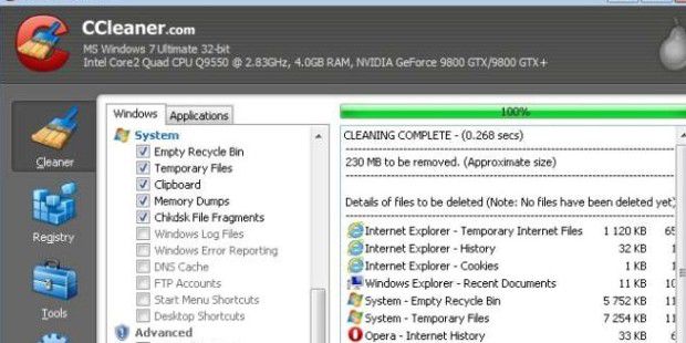 Cleaning-Tool: CCleaner