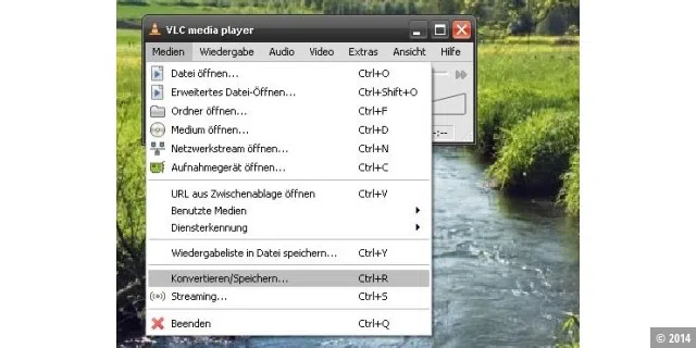 Mit dem VLC Media Player konvertieren Sie Dateien.