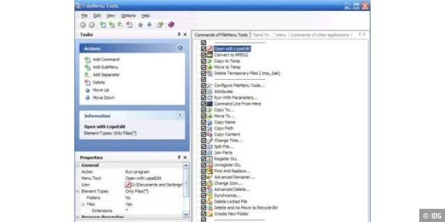 FileMenu Tools erweitert das Kontextmenü des Windows-Explorers um zusätzliche Funktionen