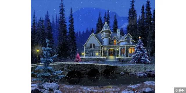 Bildschirmschoner: 3D Christmas Cottage