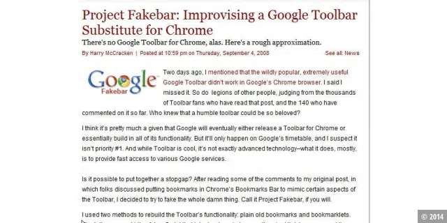 Tipp 11: Google-Toolbar - wo bist Du?