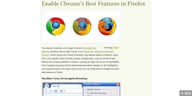 Tipp 12: Chrome-Funktionen in Firefox nutzen