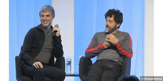 Serge Brin und Larry Page lernen sich in Standford kennen, sie gründen 1998 Google. Seit 4. April 2011 ist Page CEO von Google, ein Posten den er ab 2001 an Eric Schmidt abgegeben hatte.