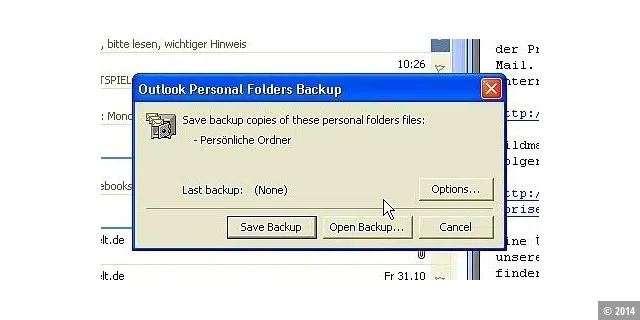 Personal Folders Backup