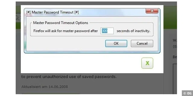 Master Password Timeout