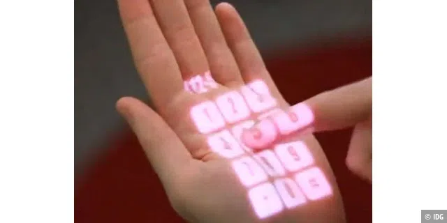 Hand als Touchscreen