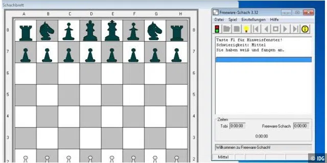 Freeware Schach hilft Ihnen beim Schach lernen.