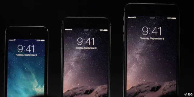 iPhone 5s, iPhone 6, iPhone 6 Plus.