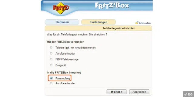 Die Faxfunktion ist im Prinzip in der Fritzbox integriert, muss aber nach der Installa- tion der Software Fritz!Fax noch aktiviert werden.