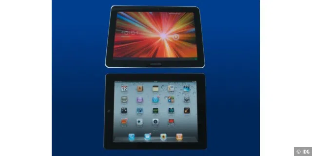 Apple iPad 2 gegen Samsung Galaxy Tab 10.1