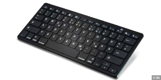 Tastatur für Smartphone und Tablet für Vielschreiber: Kompakte Bluetooth-Tastaturen verbinden sich drahtlos zu Android- Geräten. Tastaturen wie diese von CSL gibt es ab 15 Euro.