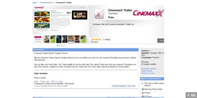 CinemaxX Trailer App