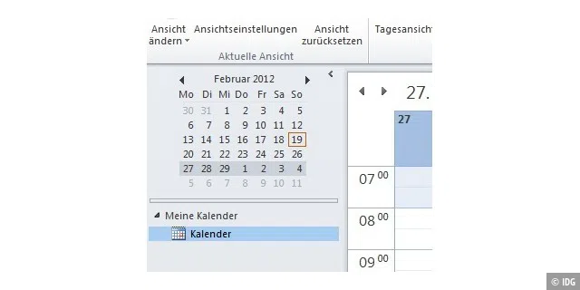 Kalenderwochen in Outlook anzeigen