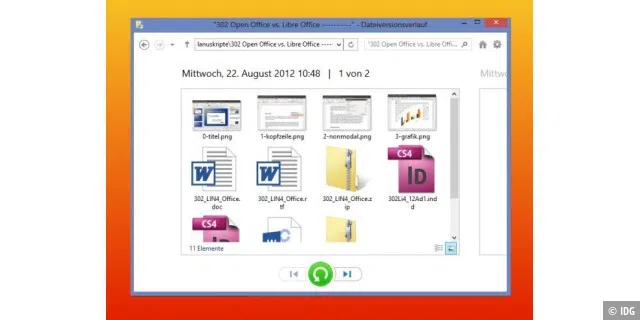 Windows 8: File History - Dateiversionsverlauf
