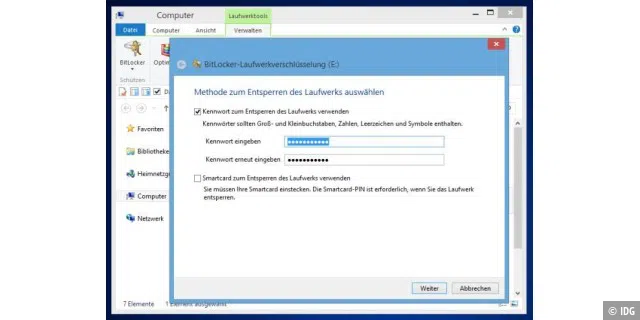Windows 8: Bitlocker und EFS-Verschlüsselung