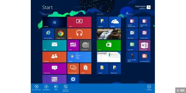 Windows 8 Modern-UI-Shell: Start, Charms und Panels