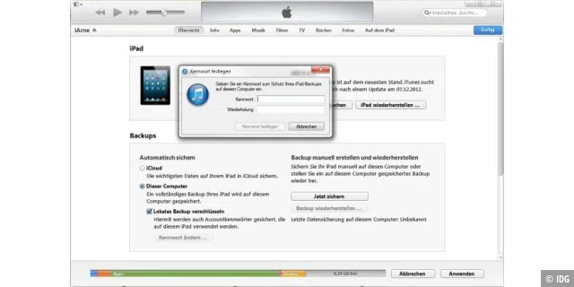 iPhone- und iPad-Backup verschlüsseln