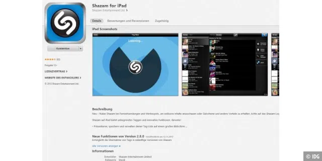 Platz 17: Shazam for iPad
