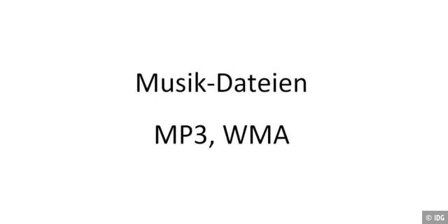 Musik-Dateien: MP3, WMA