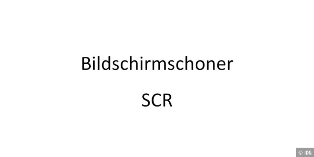 Bildschirmschoner: SCR