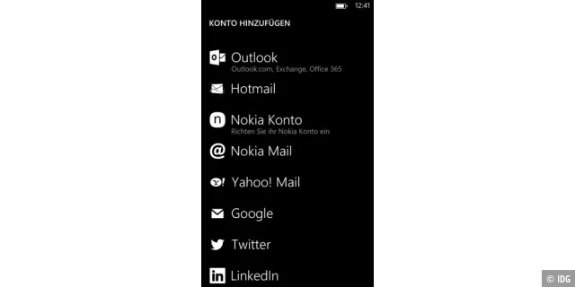 Outlook, Google Mail und Windows Phone 8
