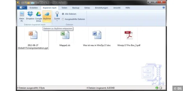 WinZip - Download - Cloud - Funktion