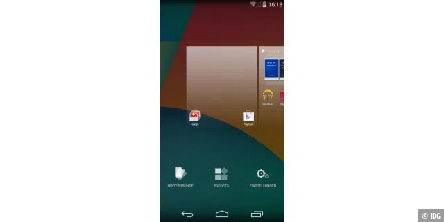 Android 4.4: Startscreen