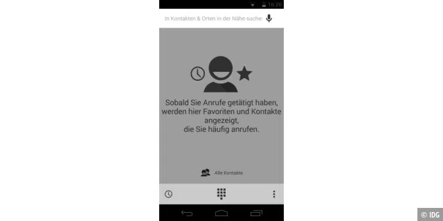 Android 4.4: Telefon-App