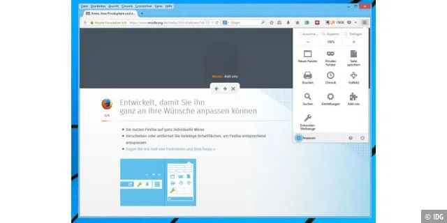 Firefox 29: Personalisierung per Drag & Drop