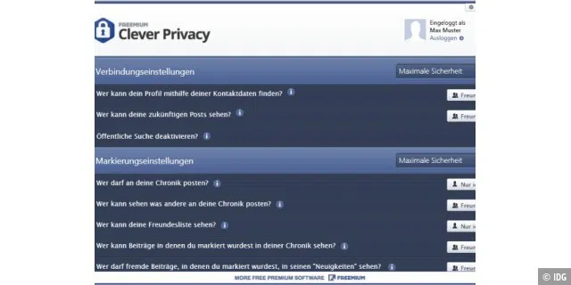 Freemium Clever Privacy - Download - kostenlos - Facebook - Datenschutz