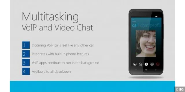 Multitasking VoIP and Video Chat in Windows Phone 8