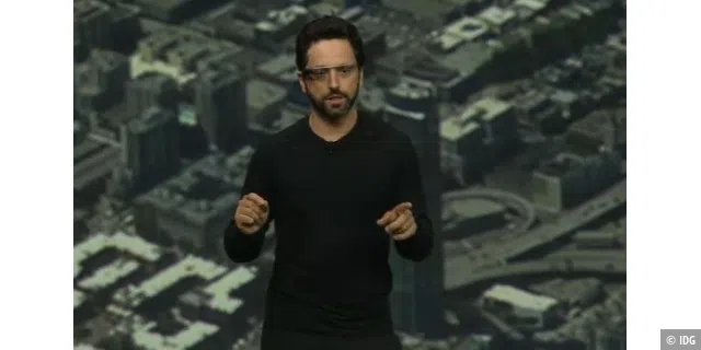 Sergey Brin (Googlle-Gründer) demonstrierte Google Glass