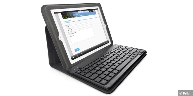 Tastatur und Schutzhülle von Belkin – schlaues Wickelkonzept zum Schutz Ihres iPads.
