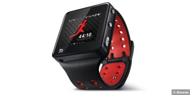 Die Fitnessuhr Motorola Motoactv mit Bluetooth 4.0 dient als GPS-Tracker, Schrittzähler und Musik-Spieler.